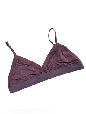 Victoria's Secret Lace Trim Wireless Bralette Mauve Purple Women’s Size Medium
